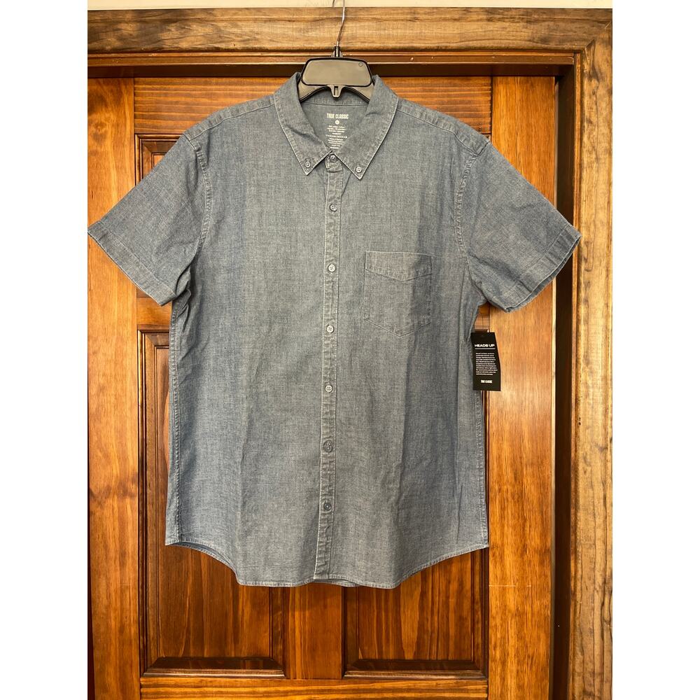 TRUE CLASSIC MENS CHAMBRAY SHIRT XL